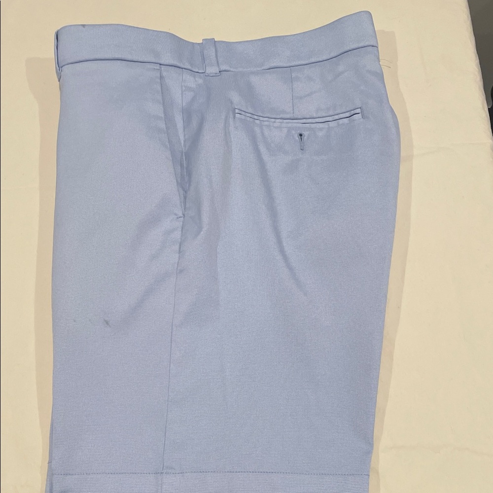 Classic Men's Sky Blue Flat Front Shorts